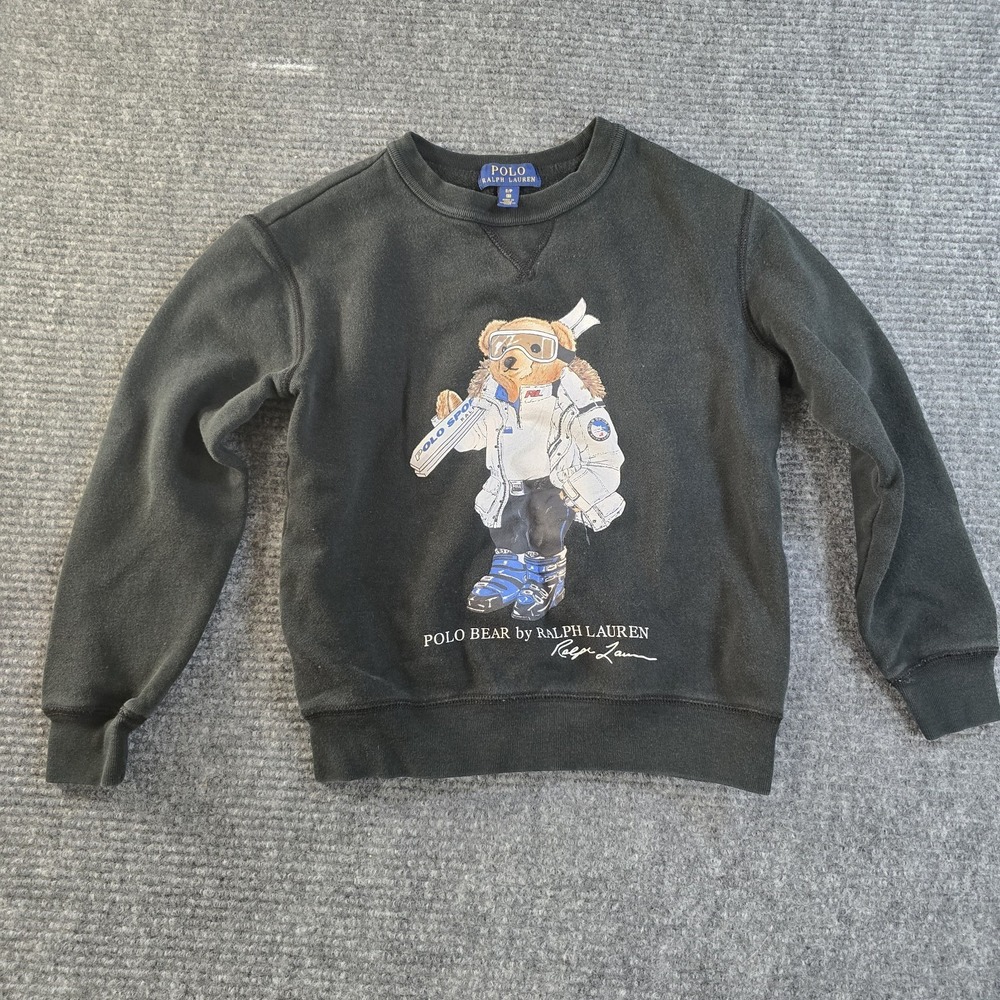 Polo Ralph Lauren Sweatshirt Youth 8 Polo Bear Ski Graphic Pullover Crewneck